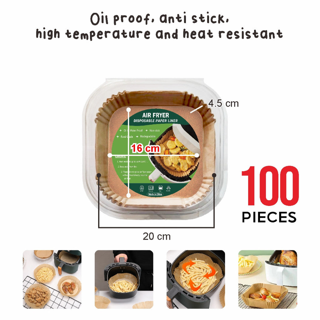Koala Home Air Fryer Paper Disposable Oilproof Liners Non-Stick Parchment  Steamer Oven Baking  100pcs / 50Pcs