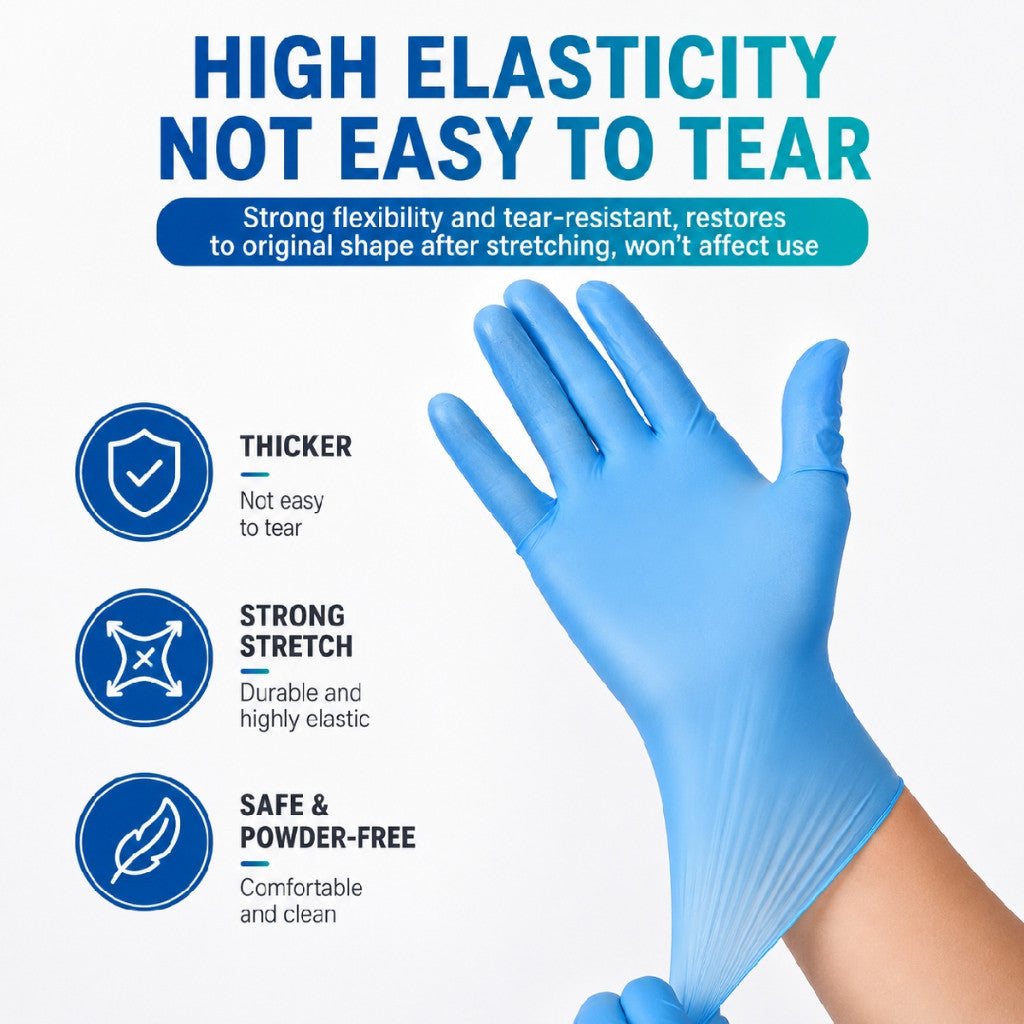 Koala Home Disposable Nitrile Gloves pvc Quality Powder-Free Waterproof and Oil-Resistant 100 Pce/Box