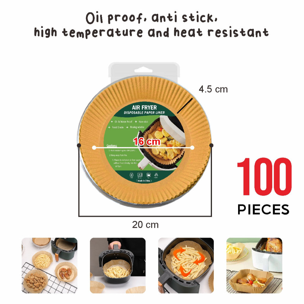 Koala Home Air Fryer Paper Disposable Oilproof Liners Non-Stick Parchment  Steamer Oven Baking  100pcs / 50Pcs