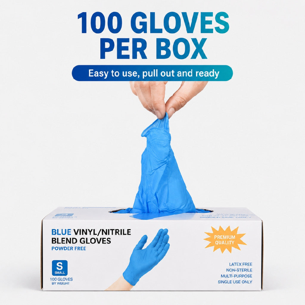 Koala Home Disposable Nitrile Gloves pvc Quality Powder-Free Waterproof and Oil-Resistant 100 Pce/Box