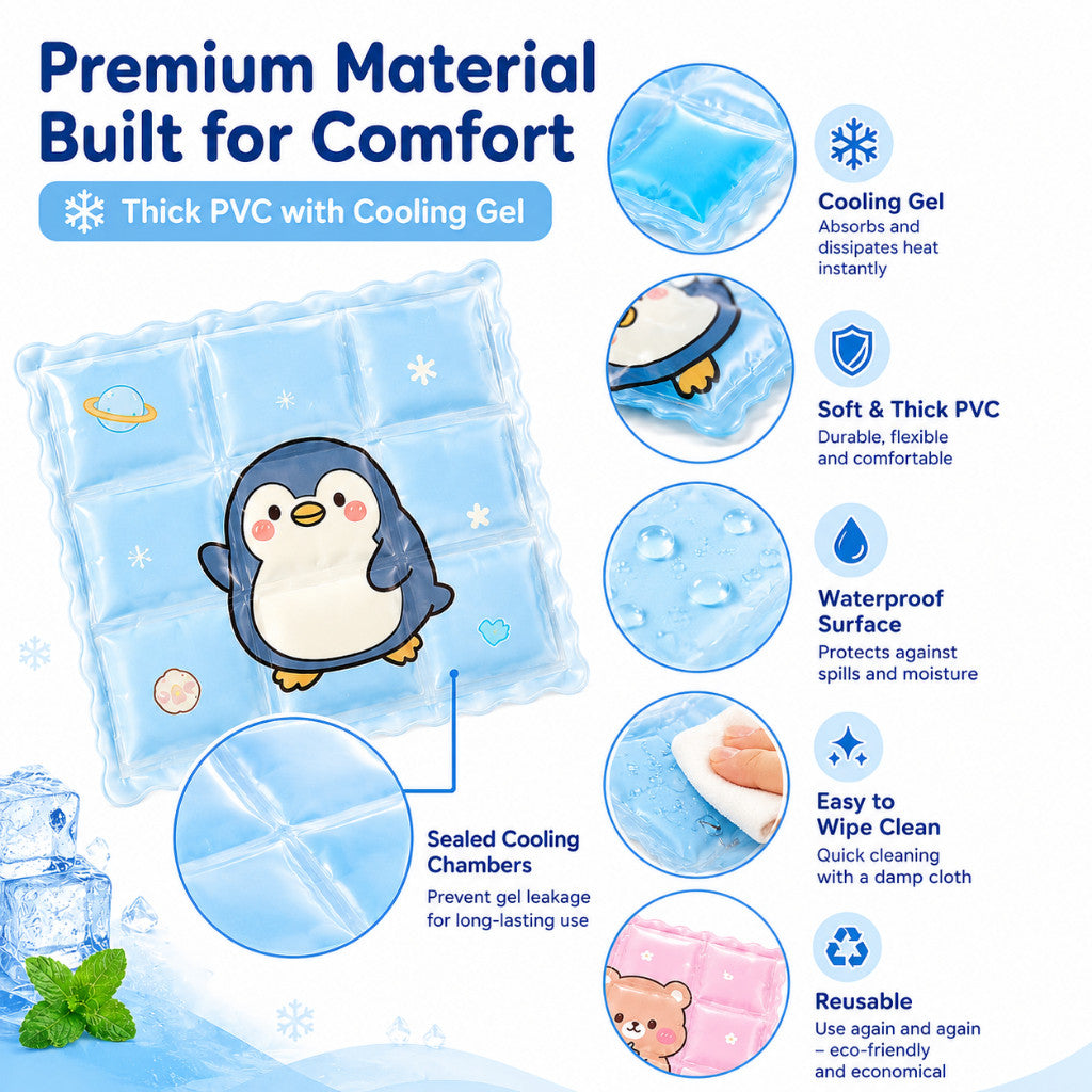 Koala Home Ice Cooling Seat Cushions 40cm 50cm Summer Cool Pad Comfortable Ice Mat Cool Car Seat
