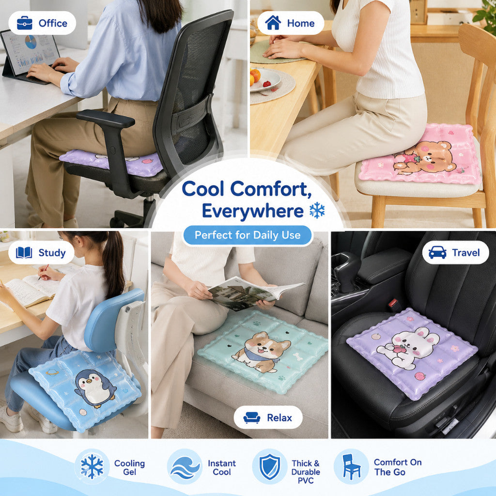 Koala Home Ice Cooling Seat Cushions 40cm 50cm Summer Cool Pad Comfortable Ice Mat Cool Car Seat