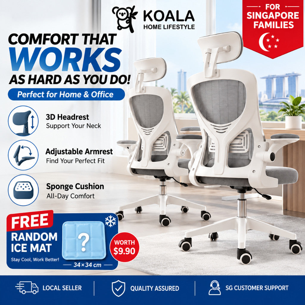 Koala Home Ergonomic Mesh Office Chair Adjustable Height Computer Chair with Armrest for Home & Office