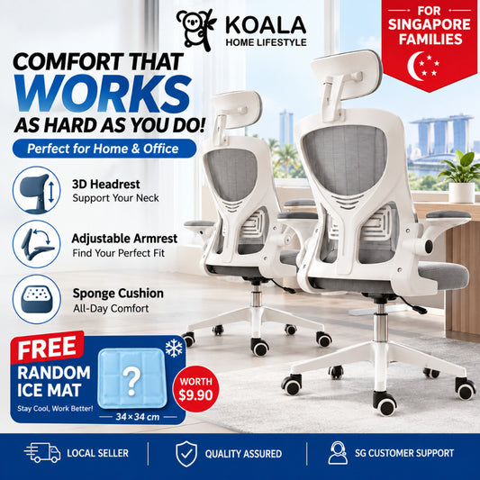 Koala Home Ergonomic Mesh Office Chair Adjustable Height Computer Chair with Armrest for Home & Office