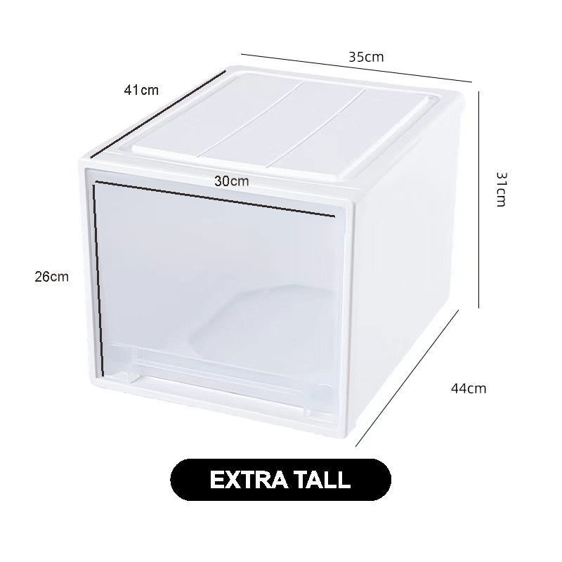 Koala Home Storage Drawers Box Stackable   Storage Chest Drawers Box Transparent Plastic Organizer / Container