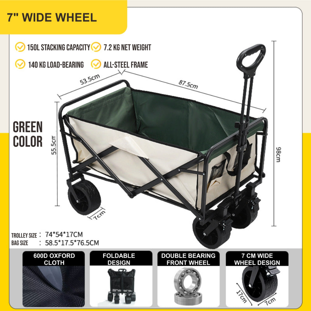 Koala Home Wagon Trolley Cart camping trolley Camping Shopping Cart 300L Outdoor Foldable Pet Camping Equipment Cart