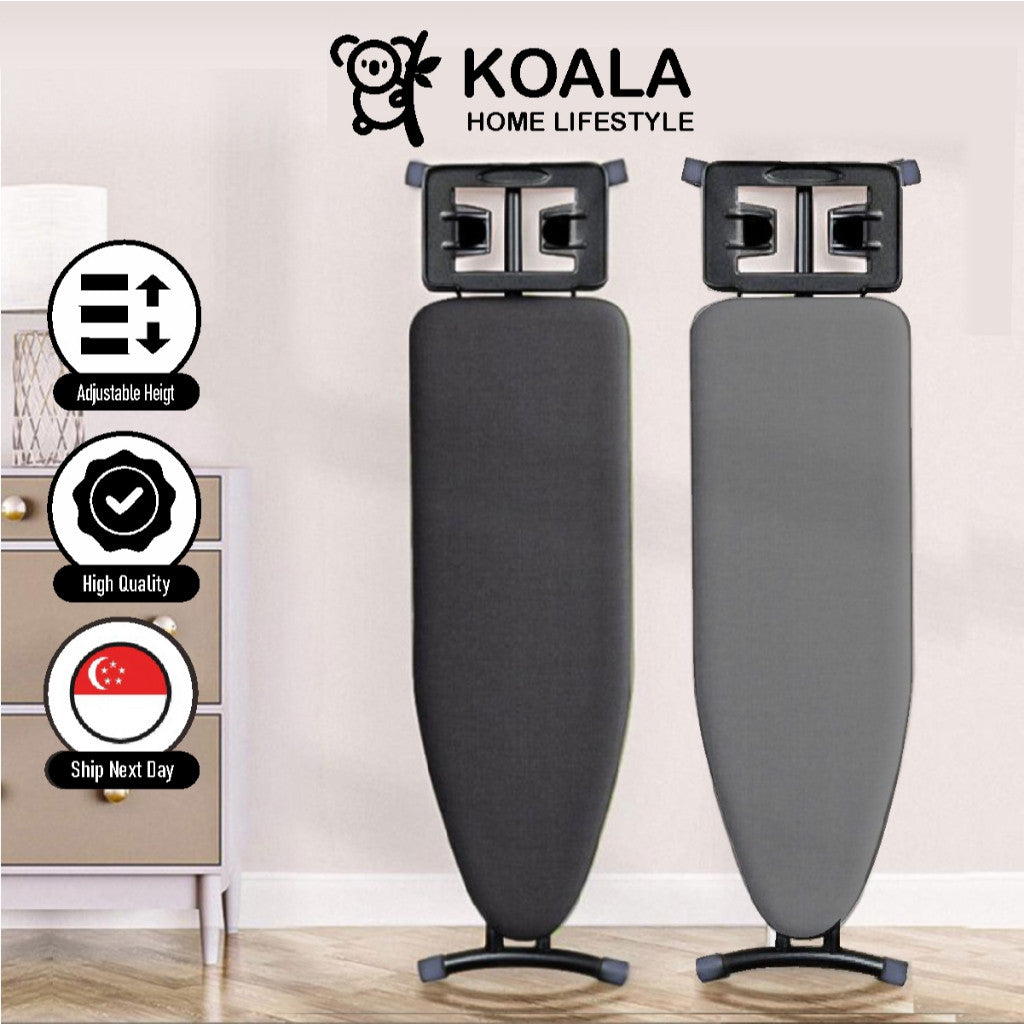 Koala Home Ironing Board Iron Board Foldable, Standing and Multi Height Adjustable with Iron Rest