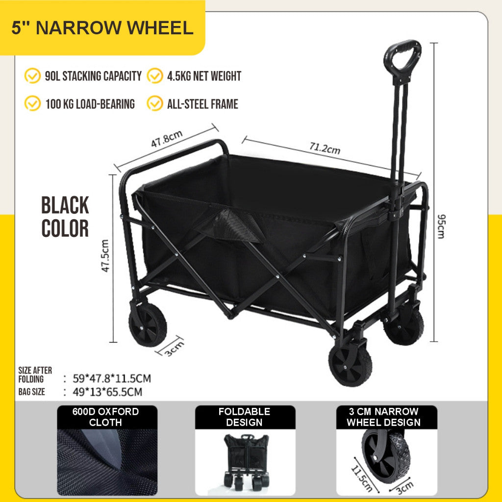 Koala Home Wagon Trolley Cart camping trolley Camping Shopping Cart 300L Outdoor Foldable Camping Equipment Cart